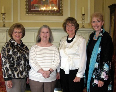 Presidents past and present (left to right):  Shirley Knollman, Deb Ward (current), Marilyn Bishop and Eileen Hulsman (not only a past president but also a wonderful cake baker!)  Not present, Sandy M